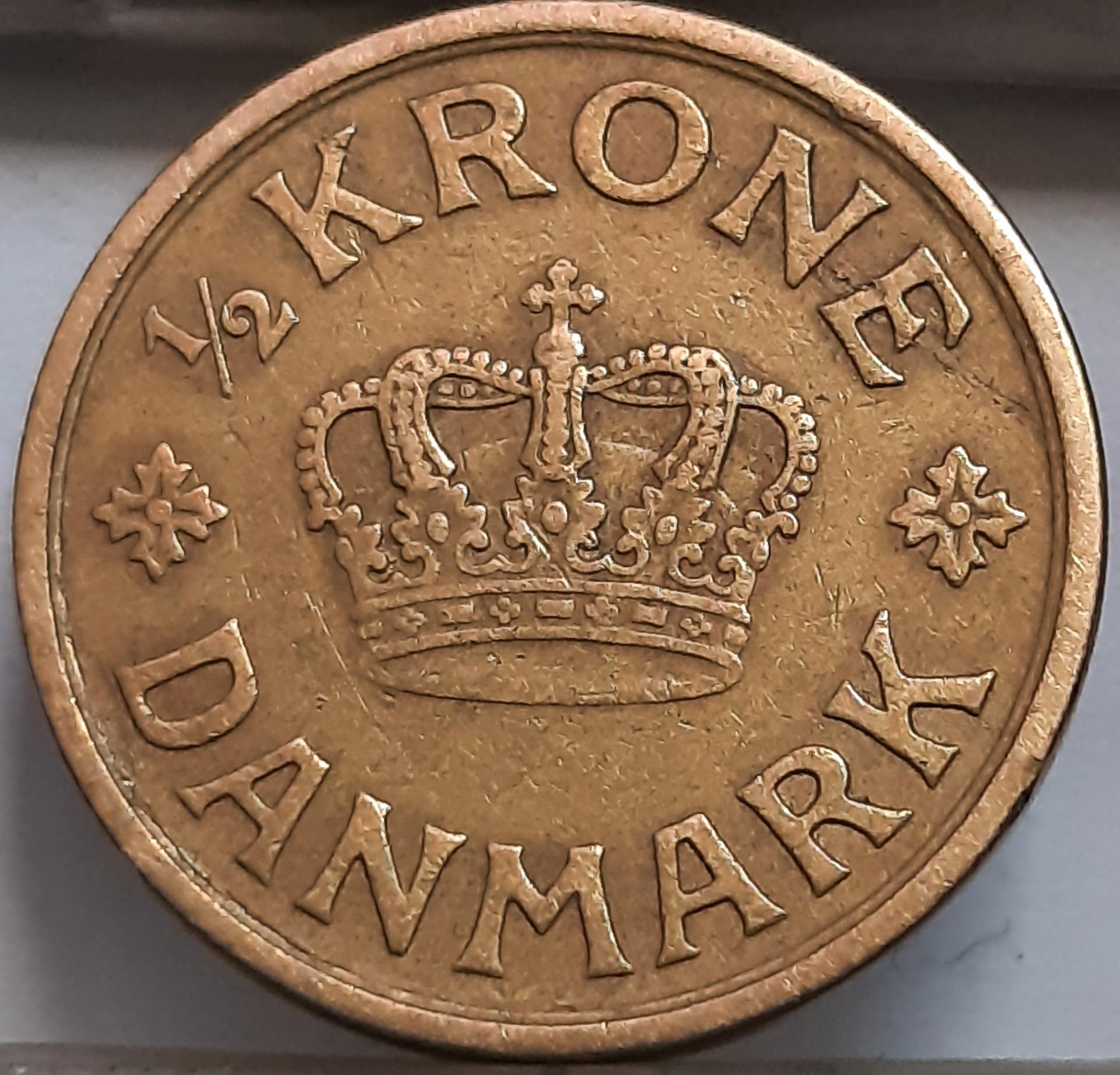 Danija ½ Kronos 1924 KM#831 (4595)