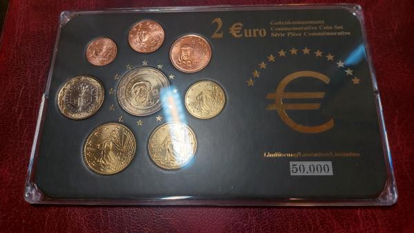 Euro monetų setas 1c. -2 EUR Prancūzija su sert.
