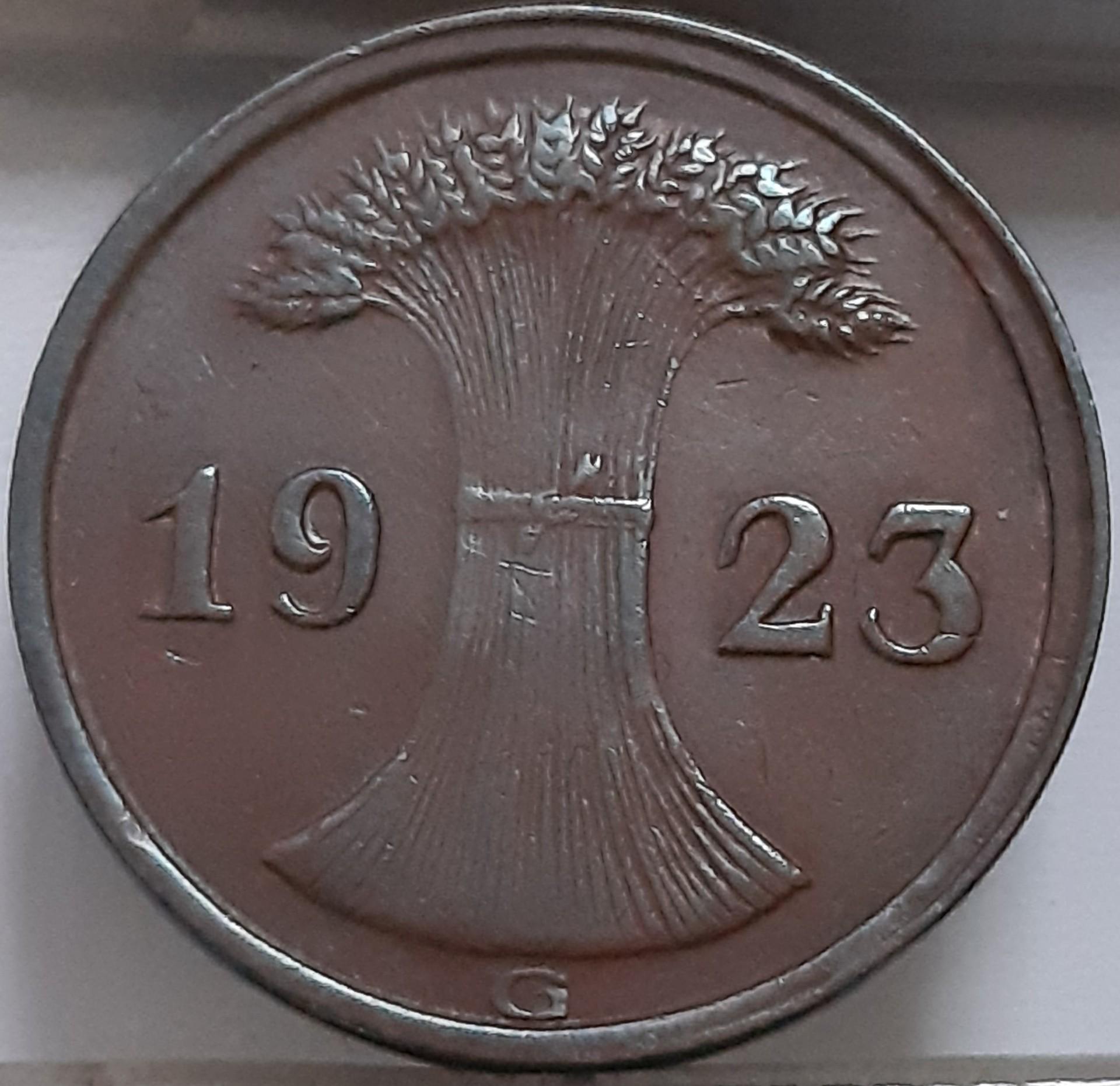 Vokietija 2 Rentenpfenigai 1923 G KM#31 (4651)