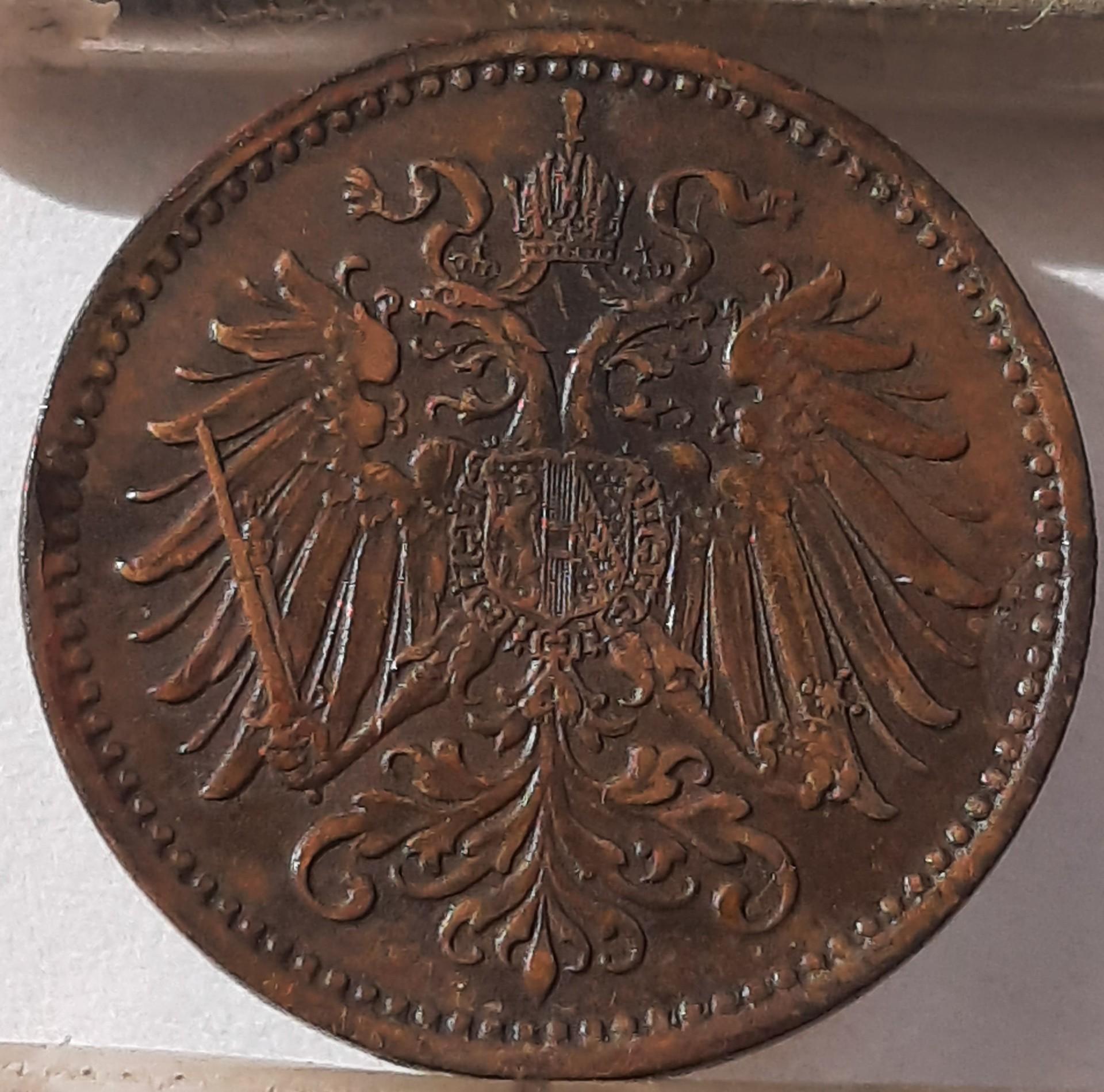 Austrija 1 Heleris 1895 KM#2800 Bronza (4663)