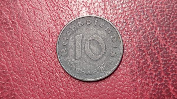 Trečiasis Reichas 10 reichspfenigų, 1941A KM# 101