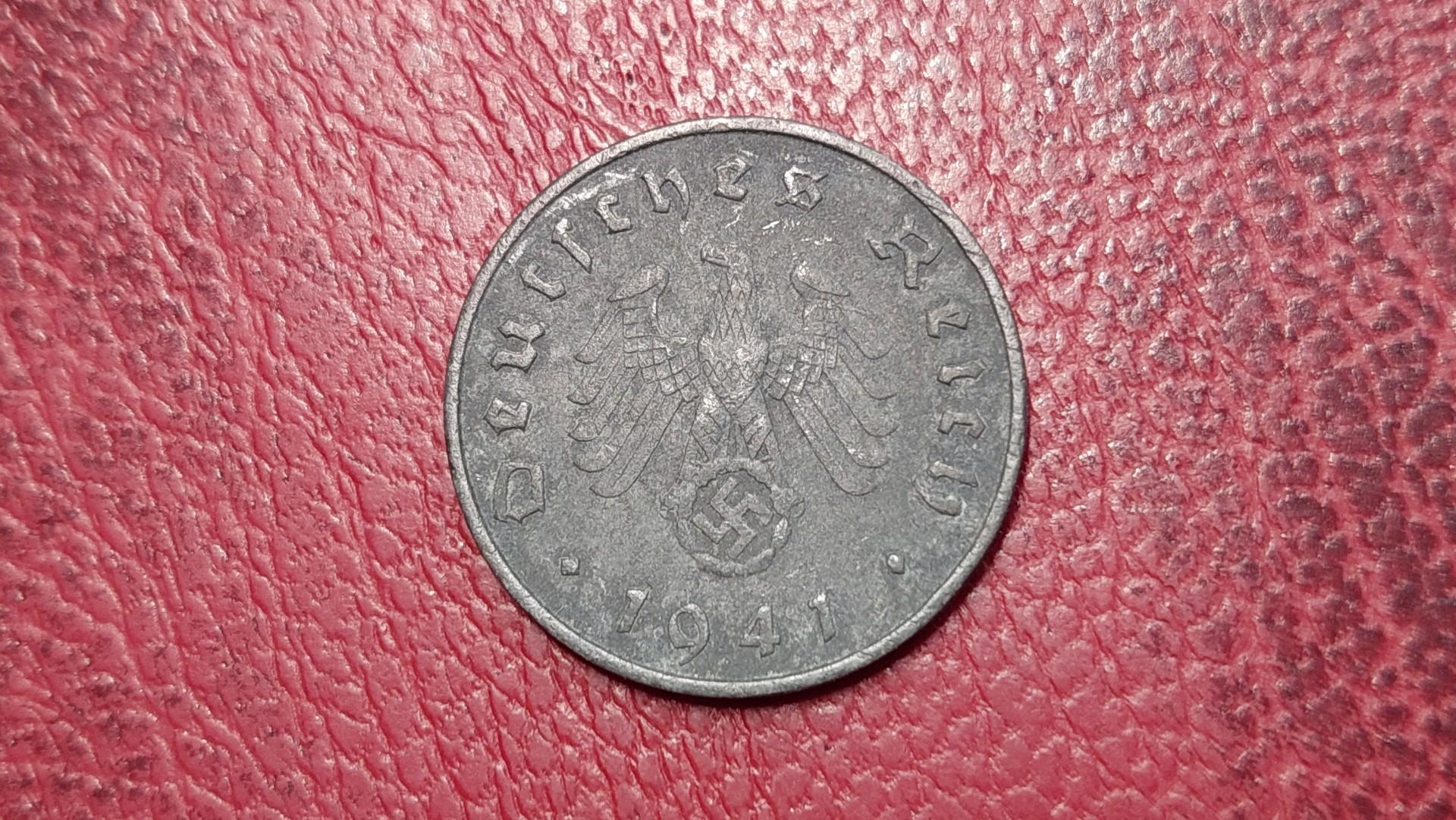 Trečiasis Reichas 10 reichspfenigų, 1941A KM# 101