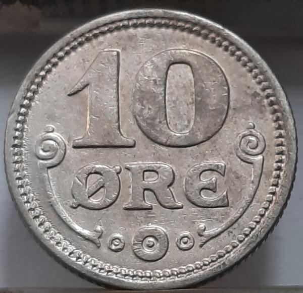 Danija 10 Erių 1921 KM#818a (4688)