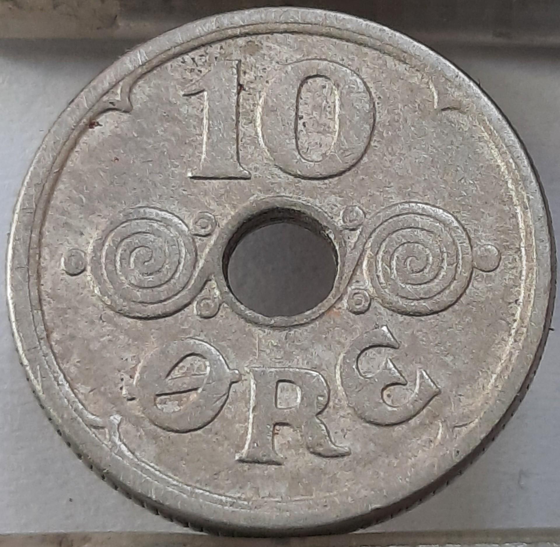 Danija 10 Erių 1924 KM#822 (4687)