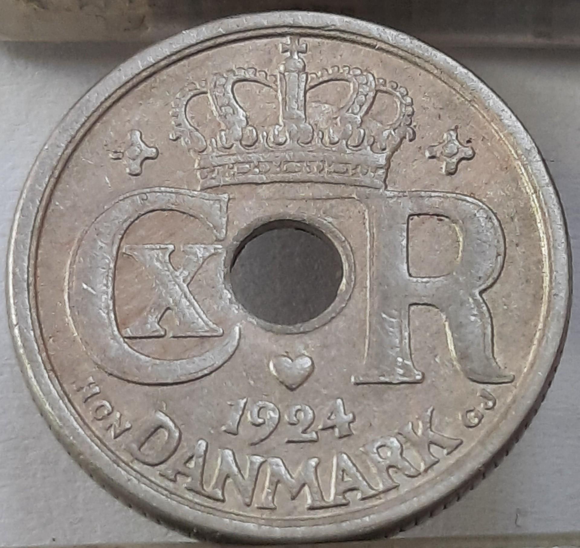 Danija 10 Erių 1924 KM#822 (4687)