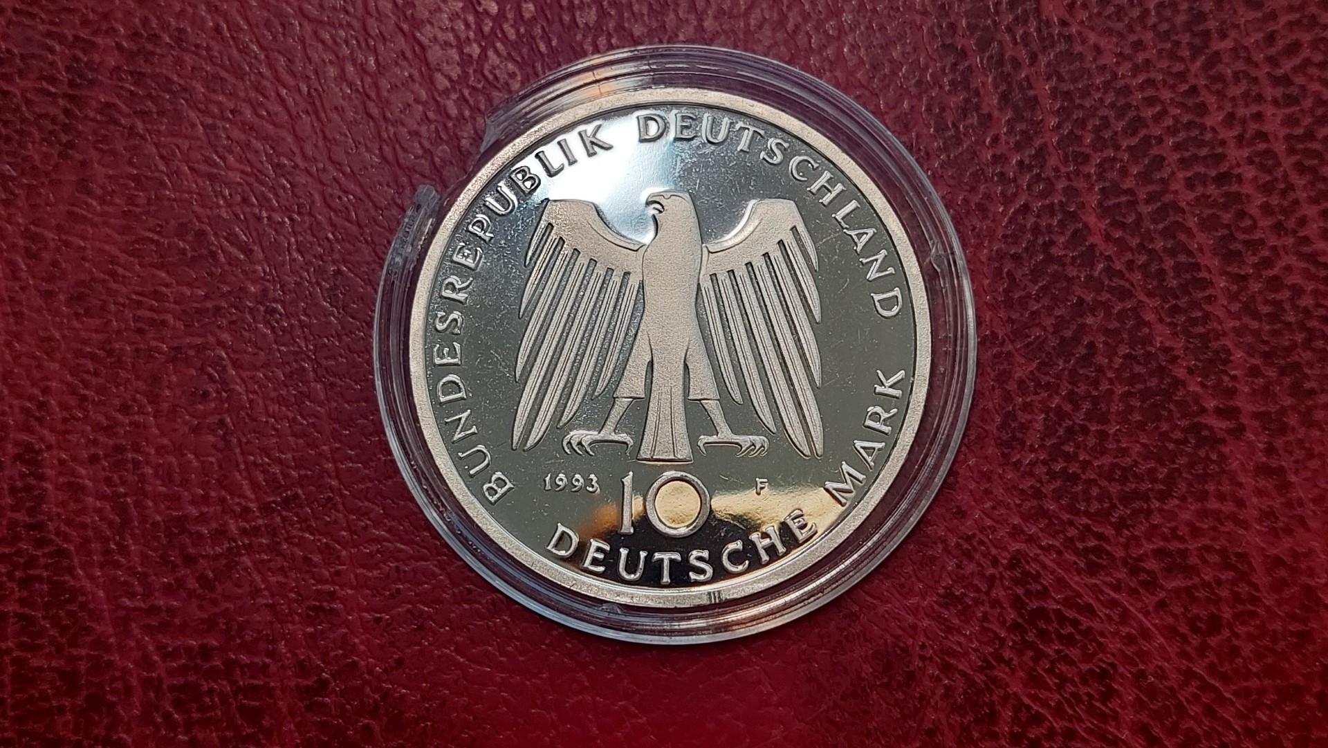 Vokietija 10 markių, 1993 KM# 180 AG Potsdamo