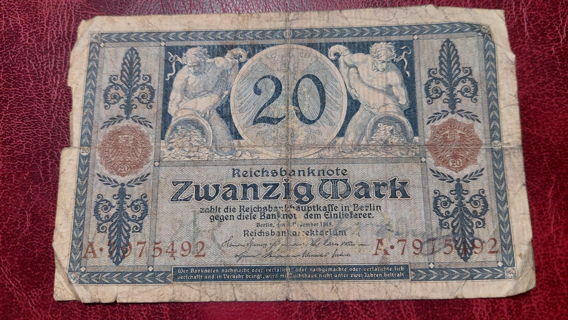 20 Mark 1915.11.04 Vokietija P-63a