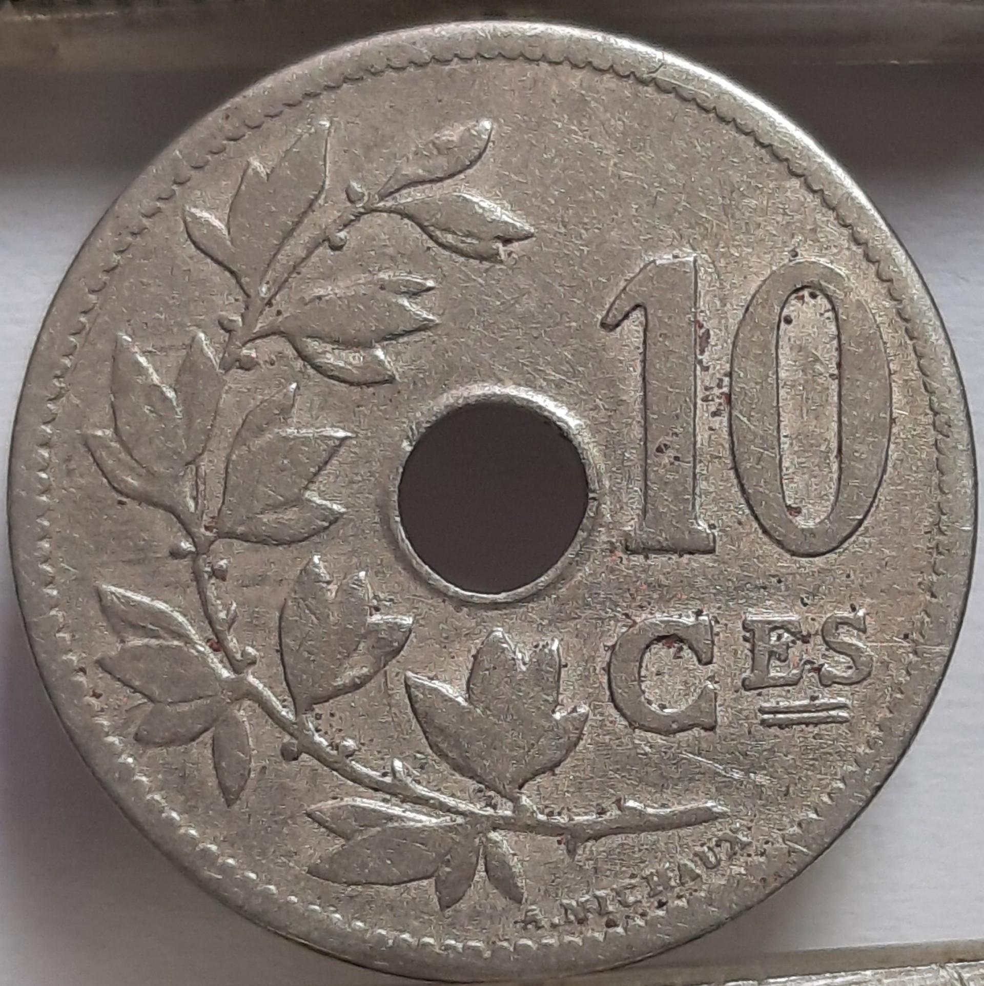 Belgija 10 Santimų 1905 KM#52 (4681)