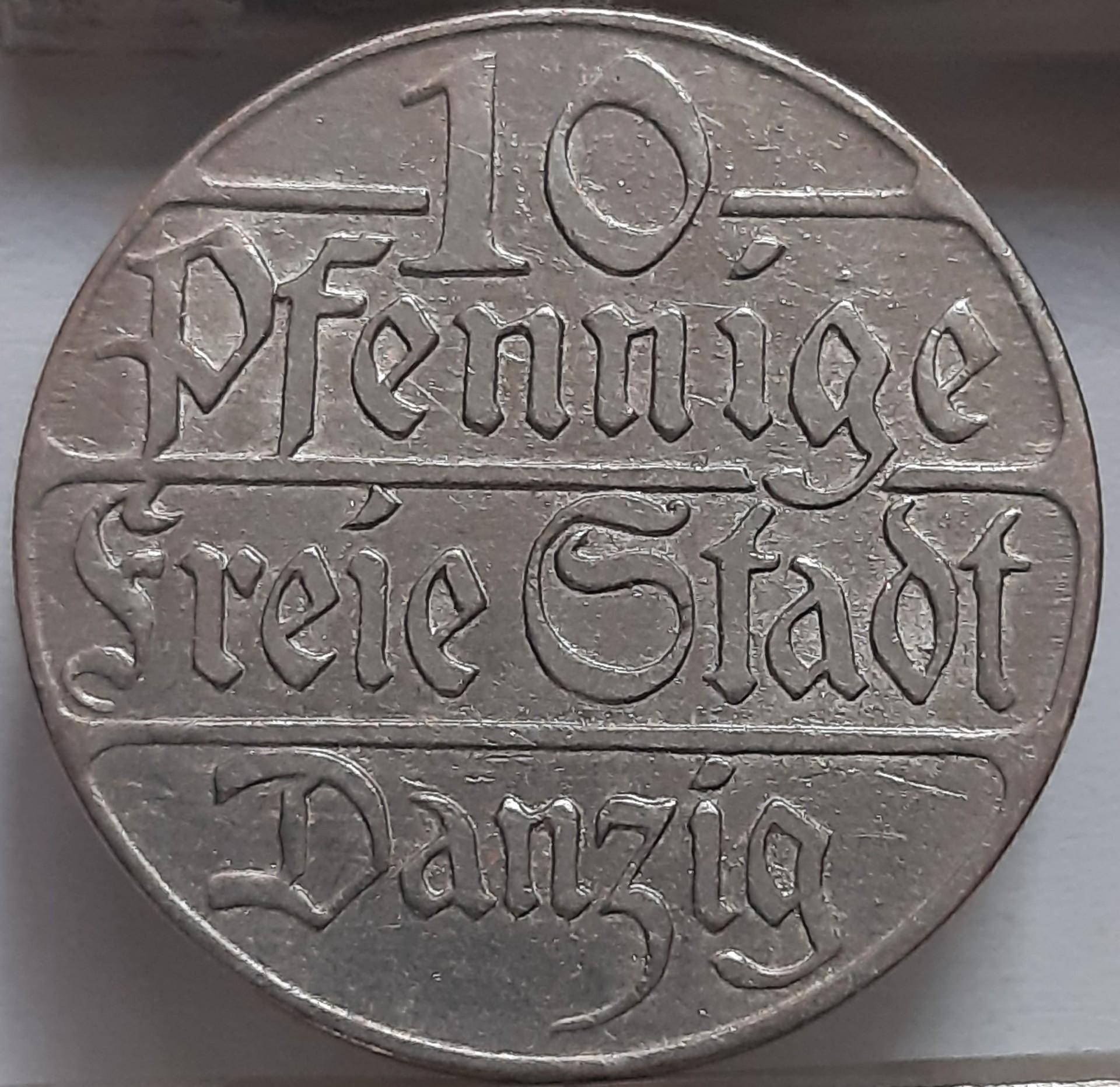 Dancigas 10 Pfenigų 1923 KM#143 (4696)