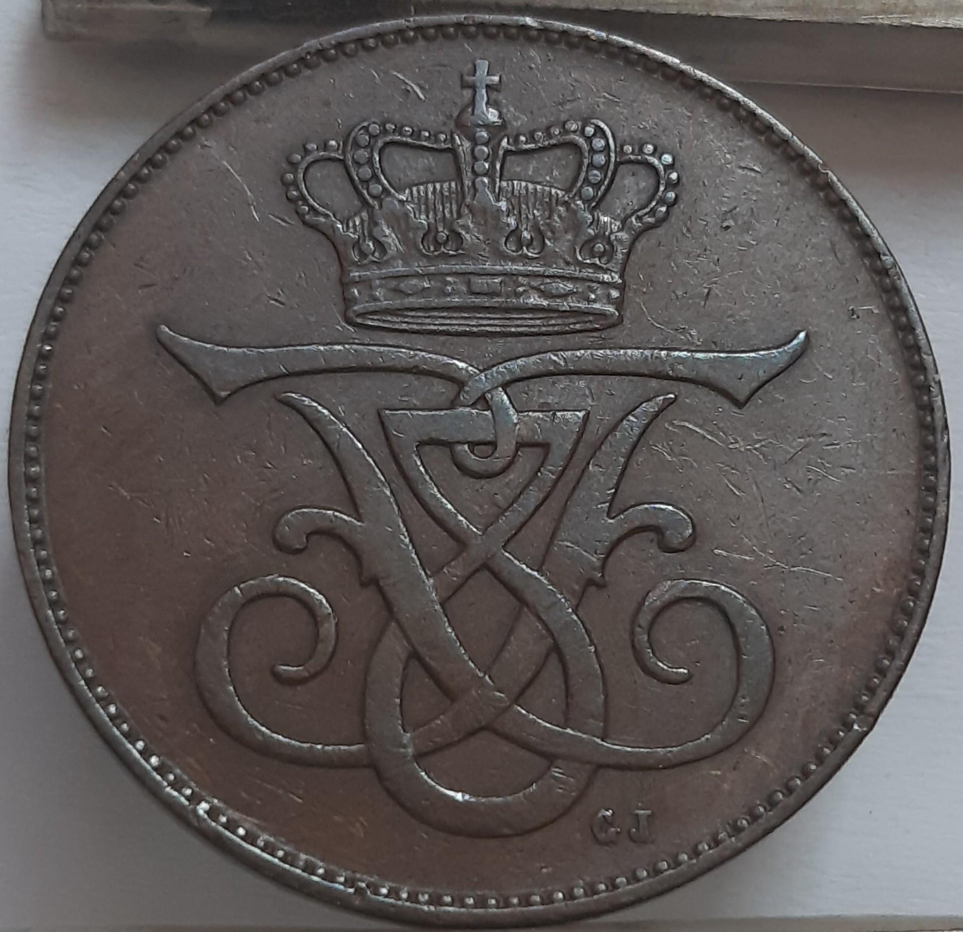 Danija 5 Erės 1907 KM#806 Bronza (4699)