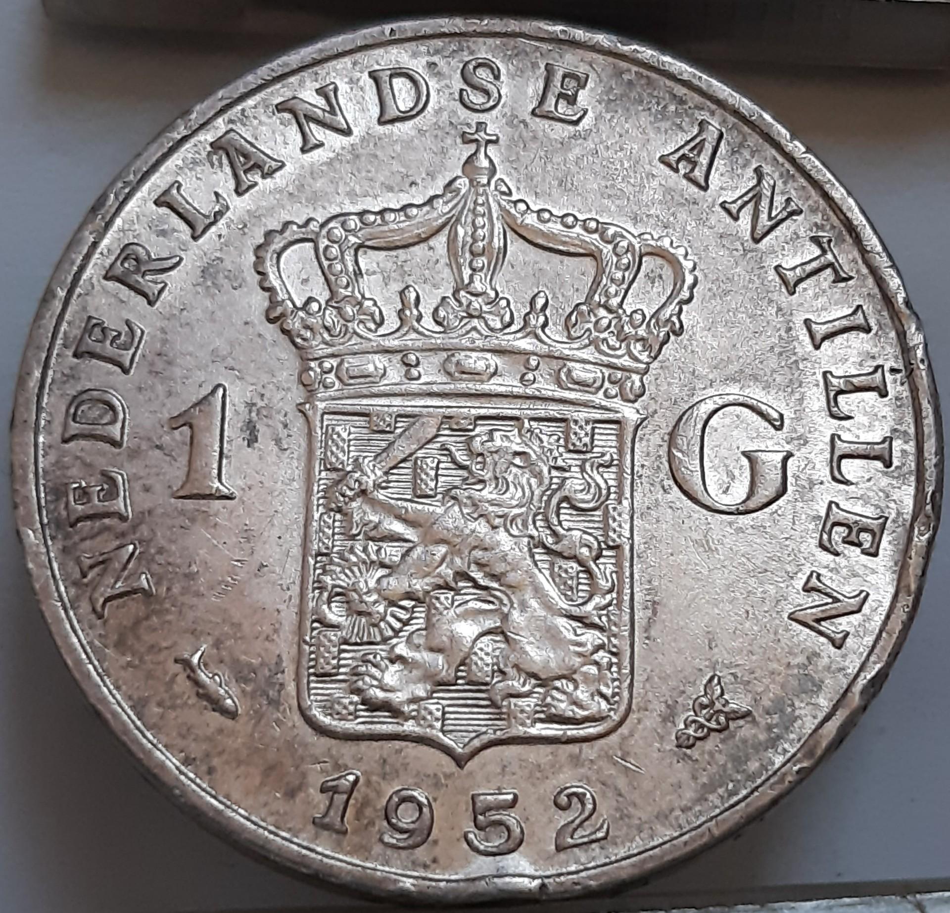 Nyderlandų Antilai 1 Guldenas 1952 KM#2 (4608)