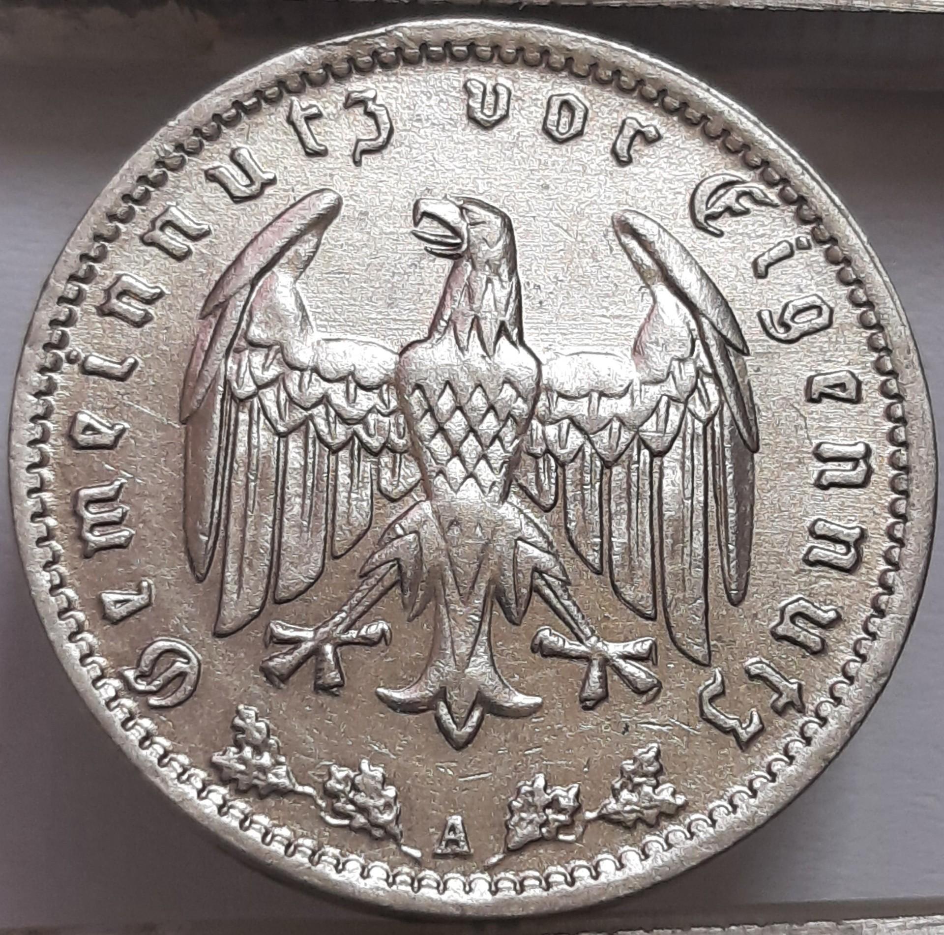 Vokietija 1 Reichsmarkė 1935 A KM#78 (4701)