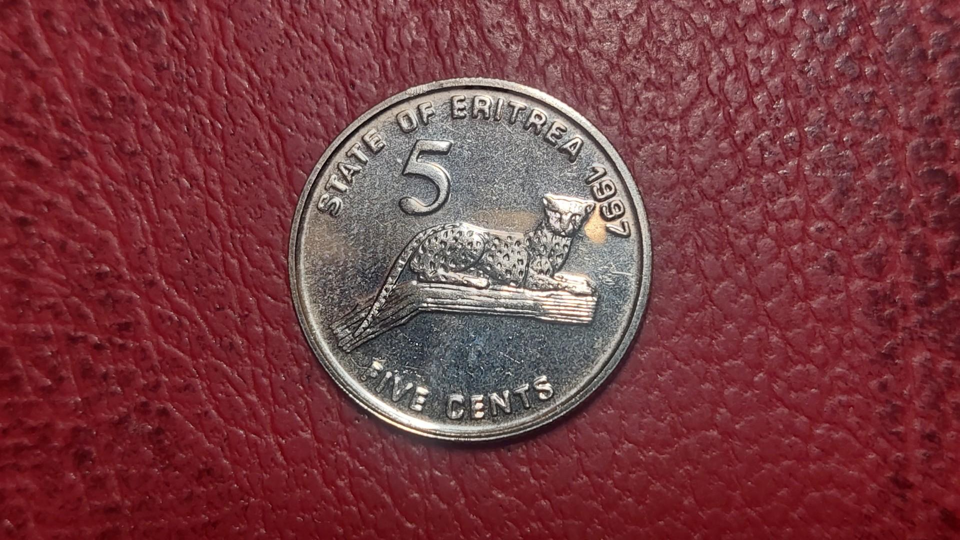 Eritrėja 5 centai, 1997 KM# 44