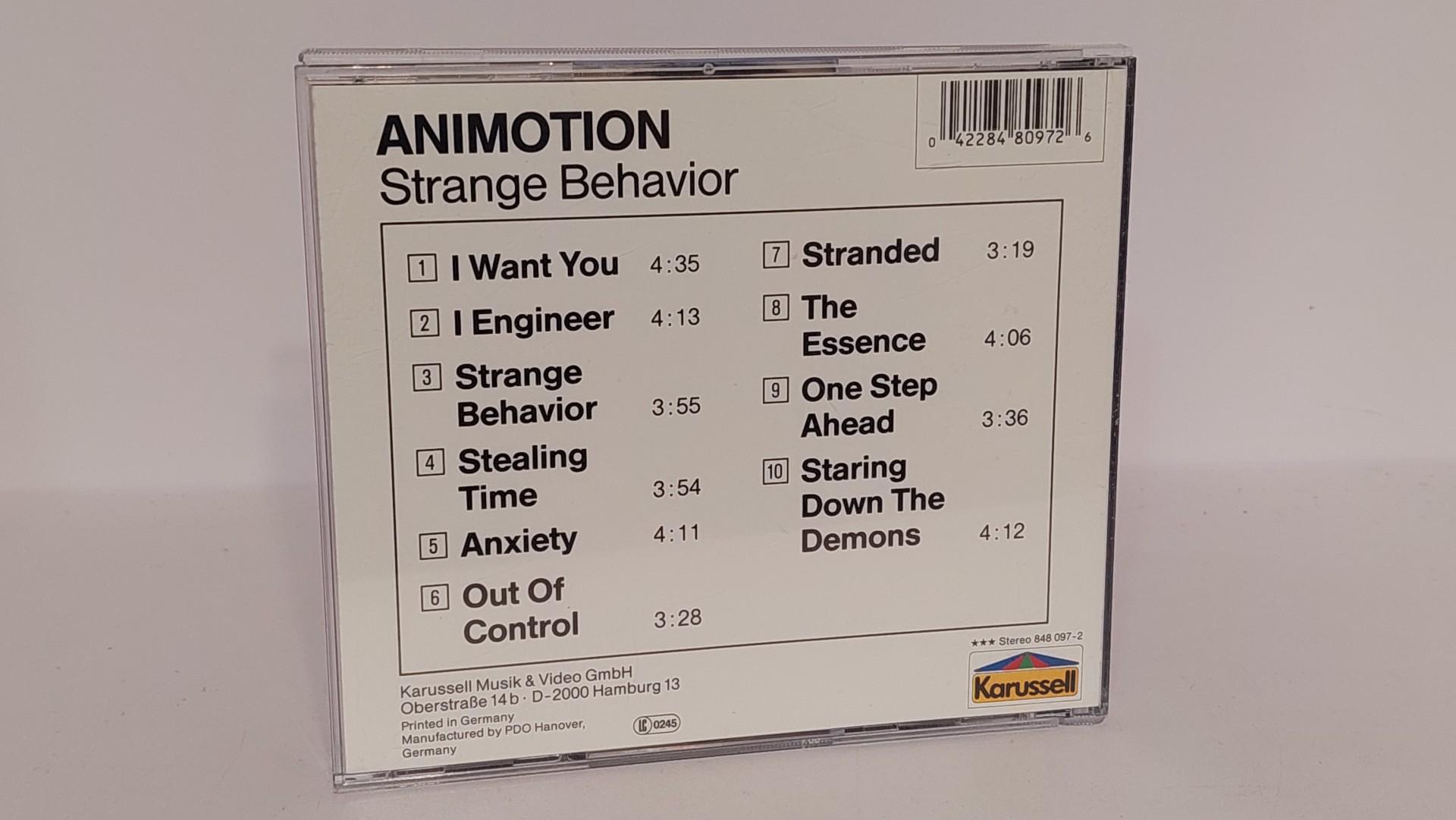 Originalus audio CD Animator - Strange Behavior