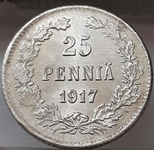 Suomija 25 Pensai 1917 KM#19 (4760)