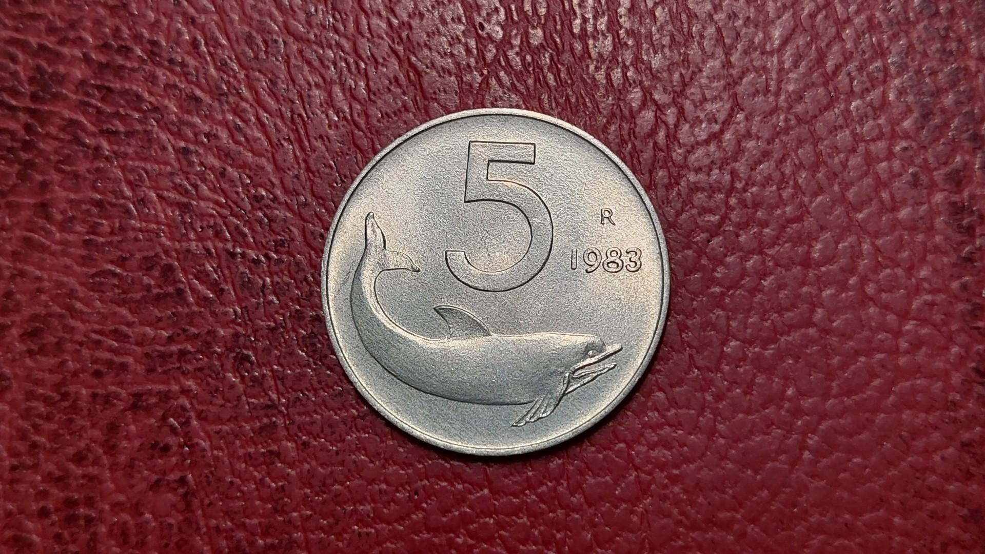 Italija 5 liros, 1983 KM# 92