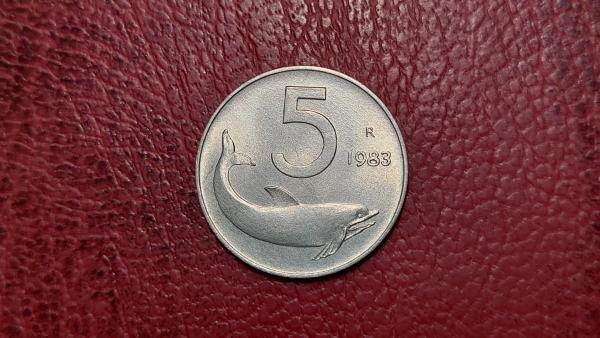 Italija 5 liros, 1983 KM# 92