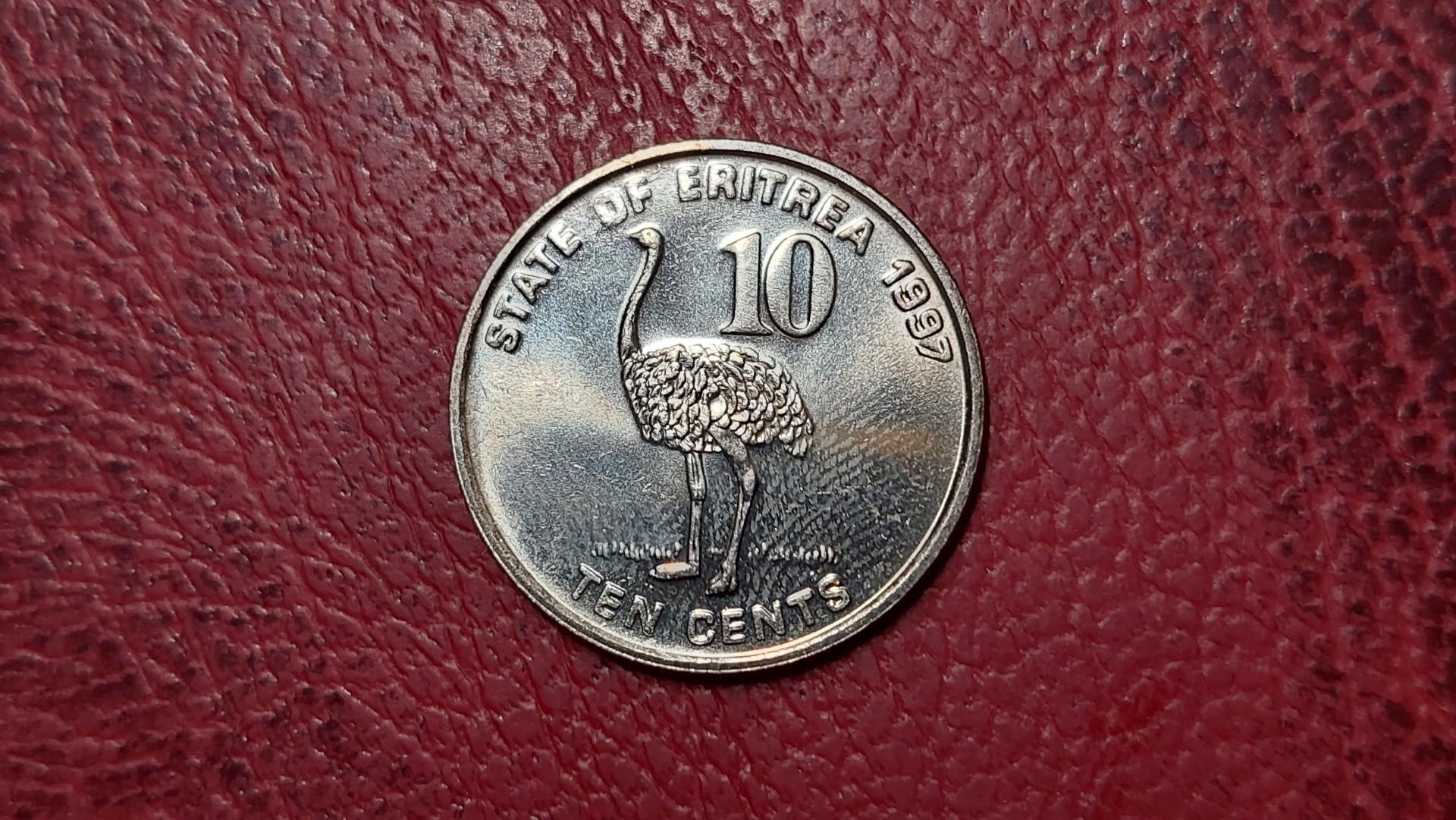 Eritrėja 10 centų, 1997 KM# 45