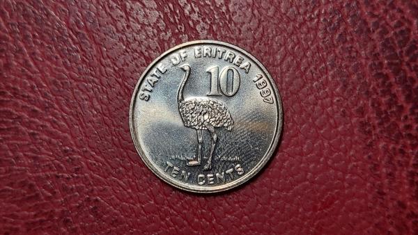 Eritrėja 10 centų, 1997 KM# 45