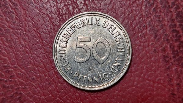 Vokietija 50 pfenigų, 1950F KM# 109