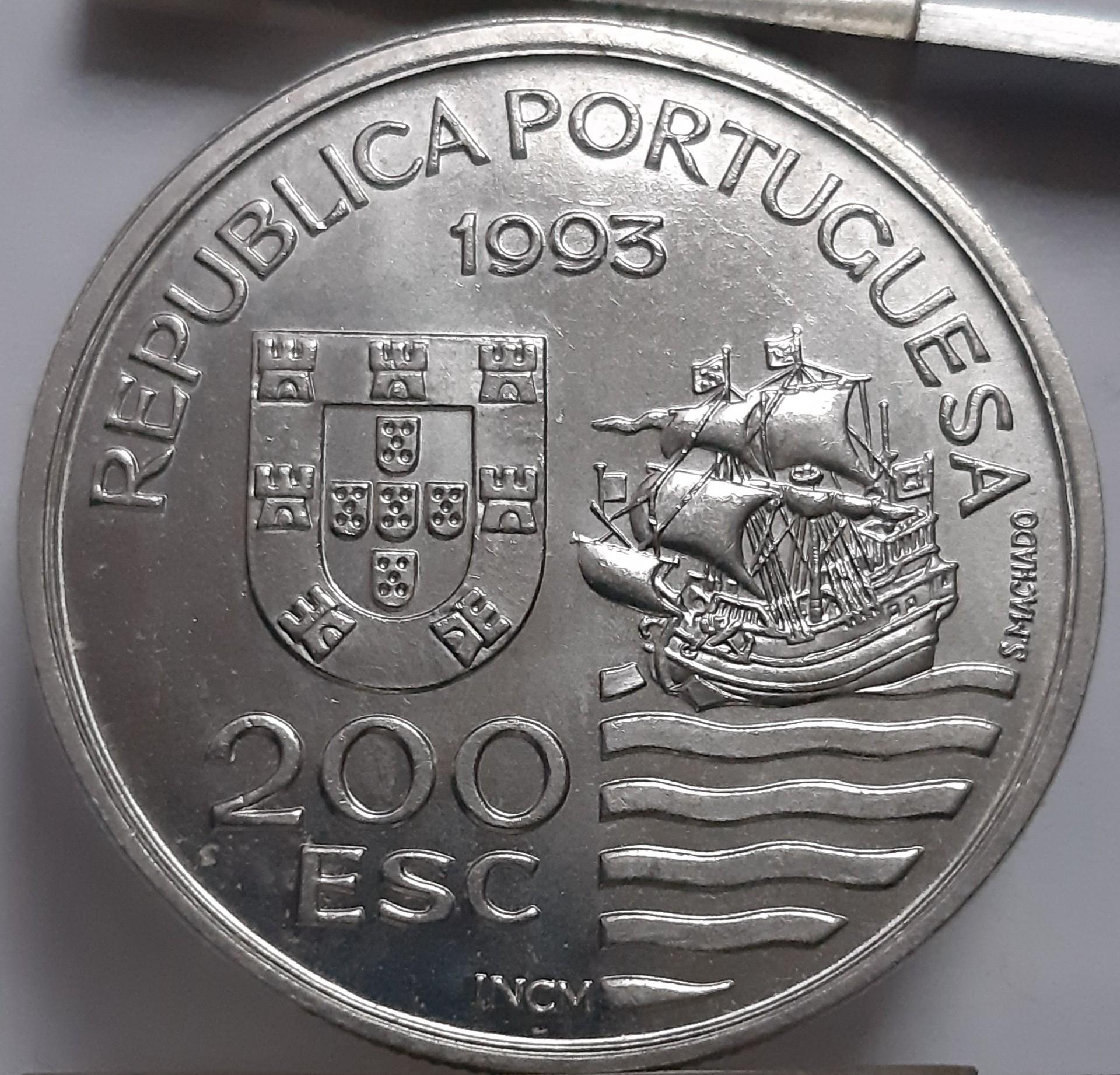 Portugalija 200 Eskudų 1993 KM#667 (4839)