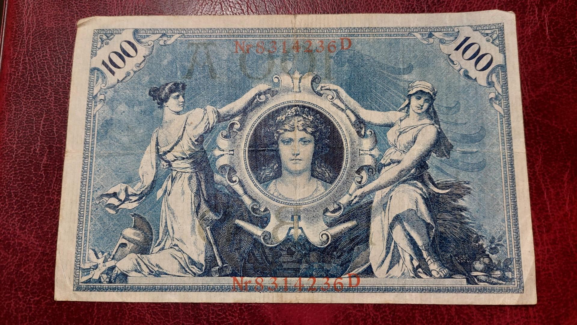 100 Mark 1908.02.07 Vokietija P-33a