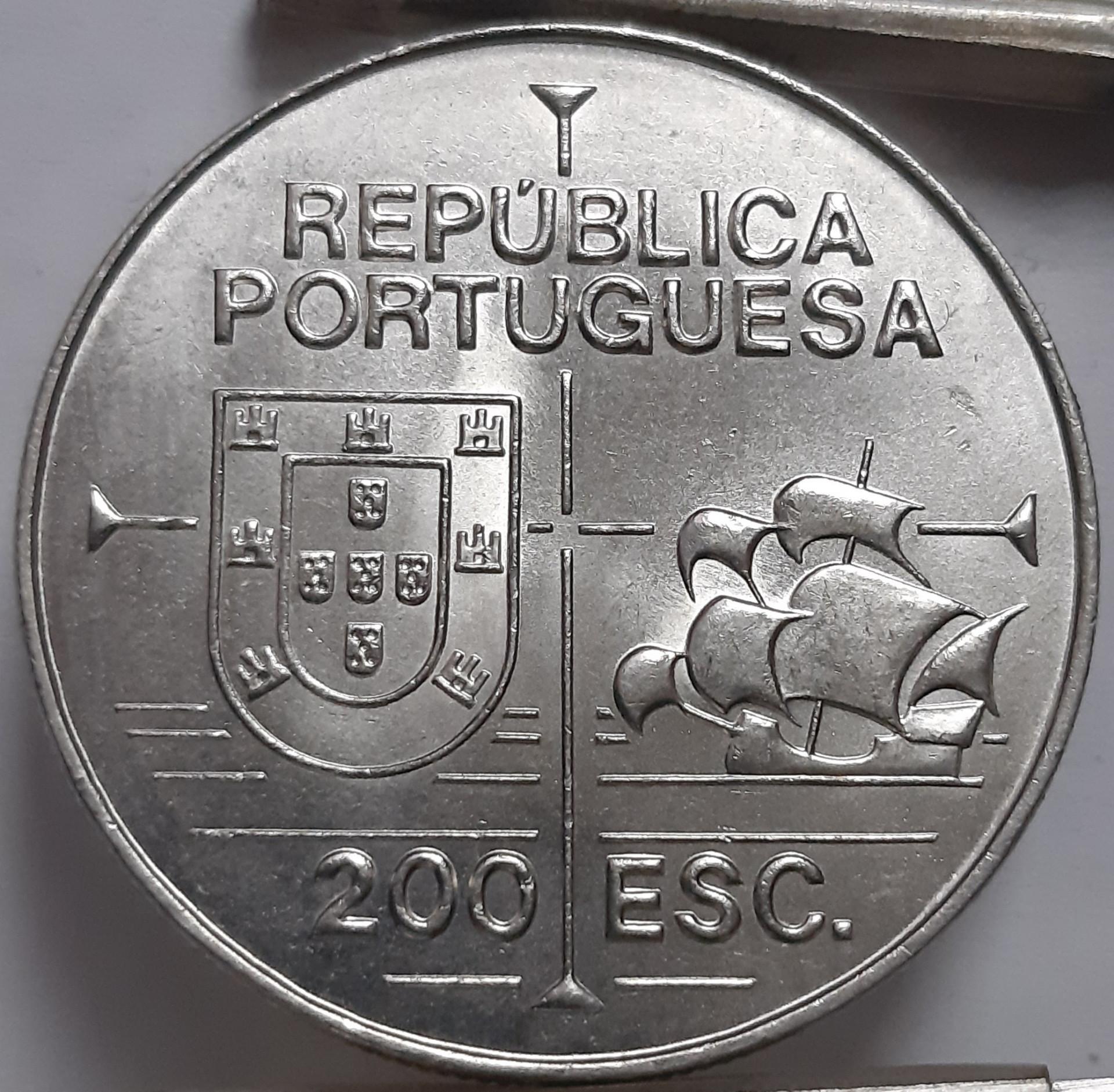 Portugalija 200 Eskudų 1992 Proginė KM#661 (4842)