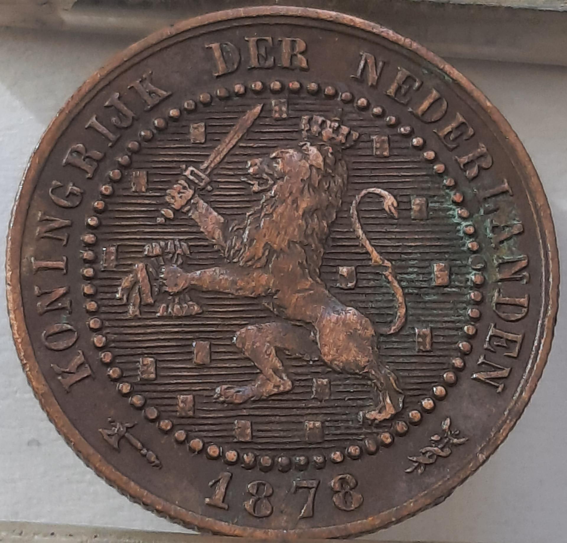 Nyderlandai 1 Centas 1878 KM#107 Bronza (4775)