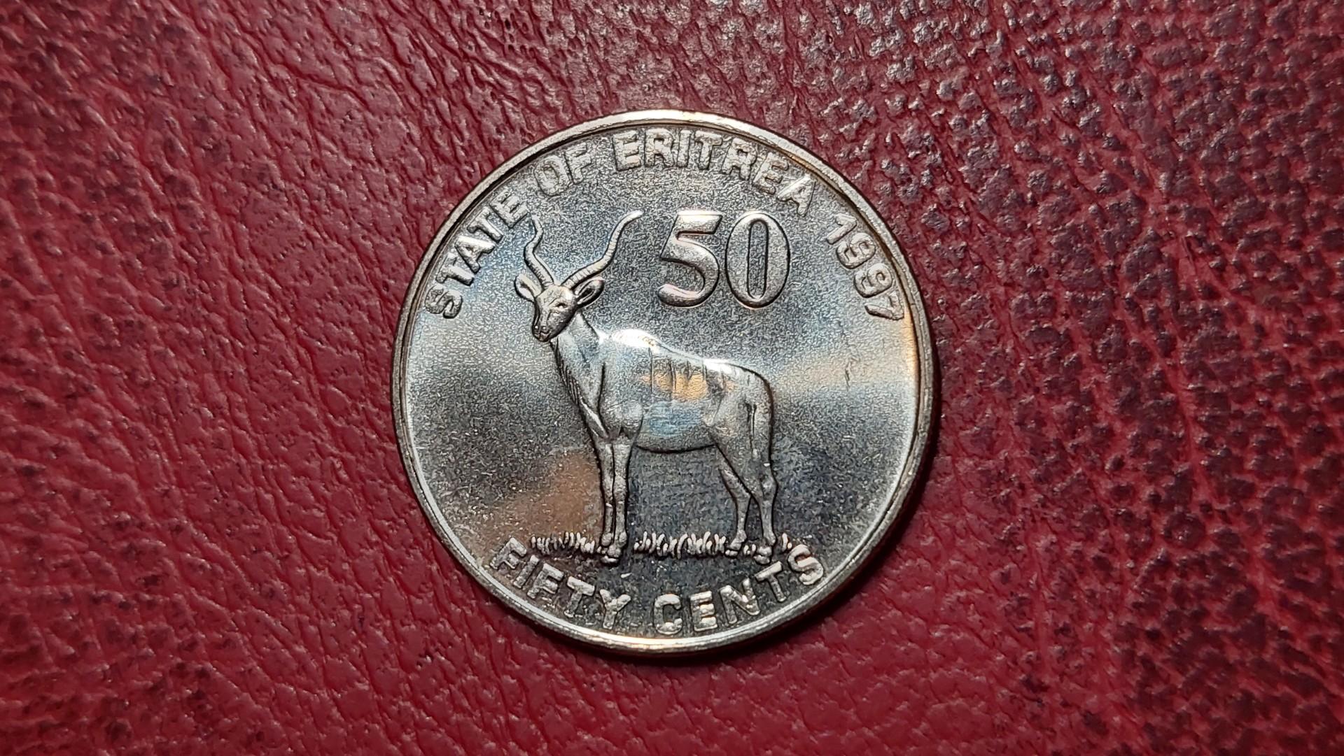 Eritrėja 50 centų, 1997 KM# 47