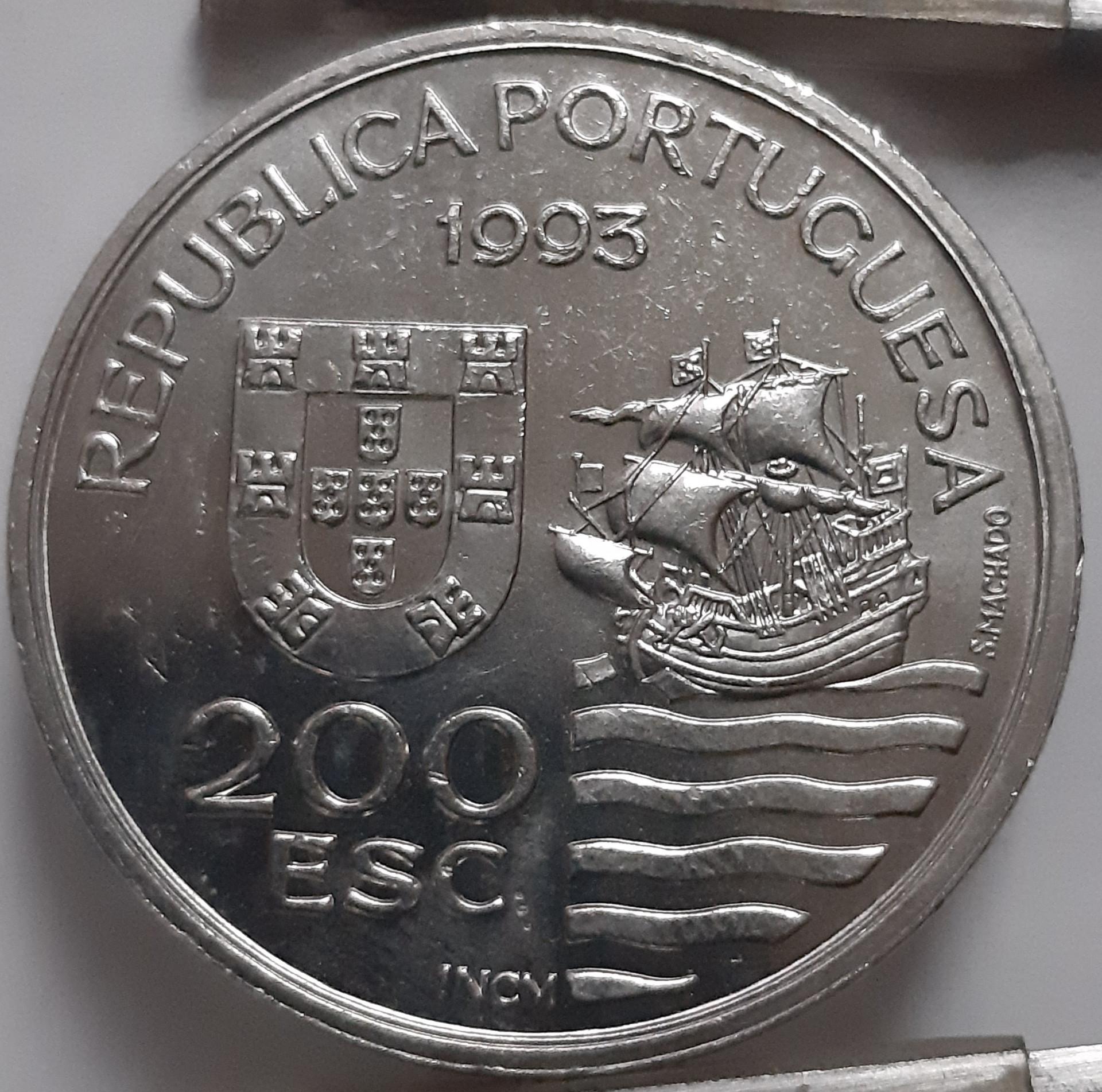 Portugalija 200 Eskudų 1993 KM#667 Proginė (4966)