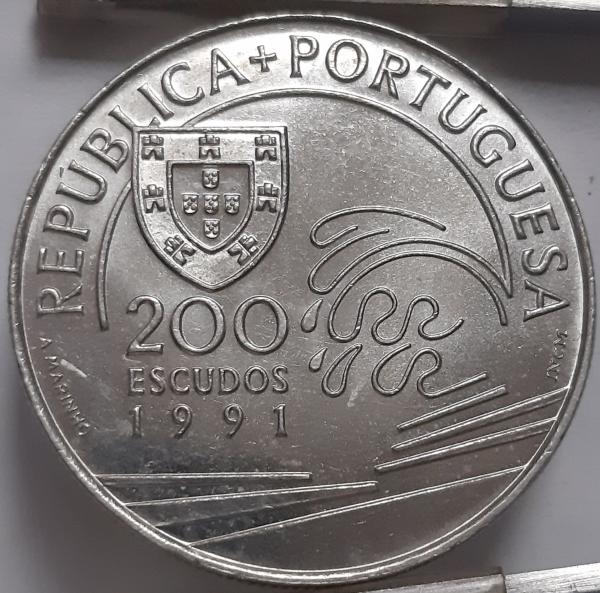 Portugalija 200 Eskudų 1991 KM#658 Proginė (4962) 