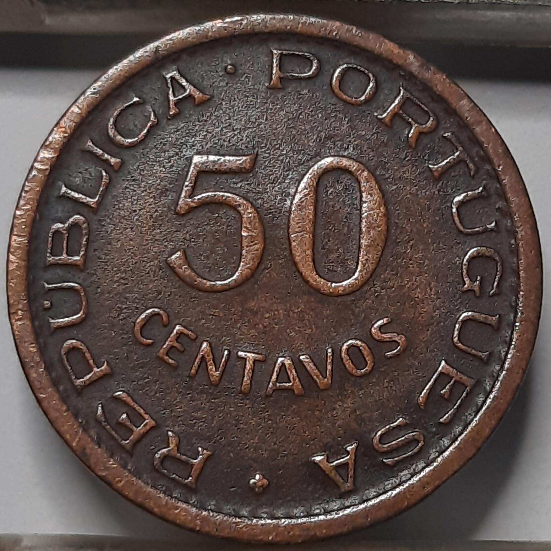 Angola 50 Sentavų 1953 KM#75 Bronza (4900) 