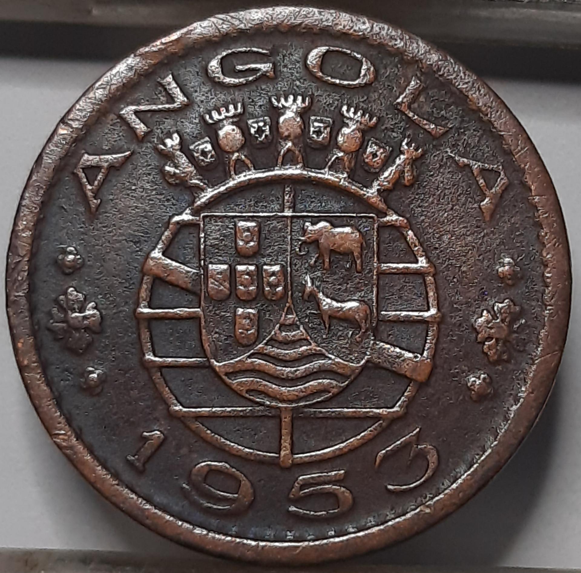 Angola 50 Sentavų 1953 KM#75 Bronza (4900) 