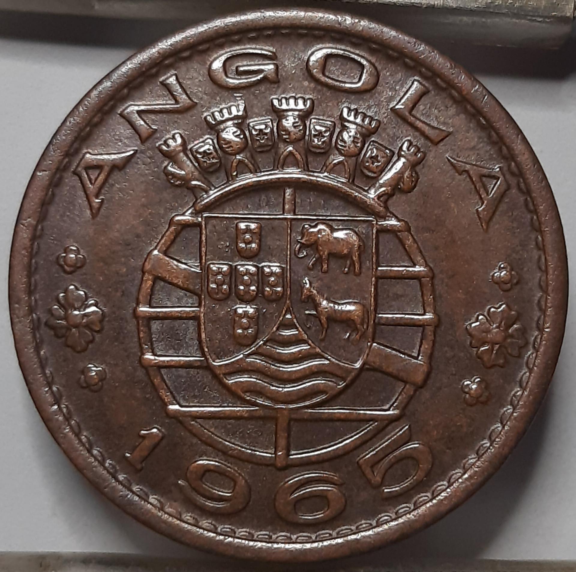 Angola 1 Eskudas 1965 KM#76 Bronza (4897)