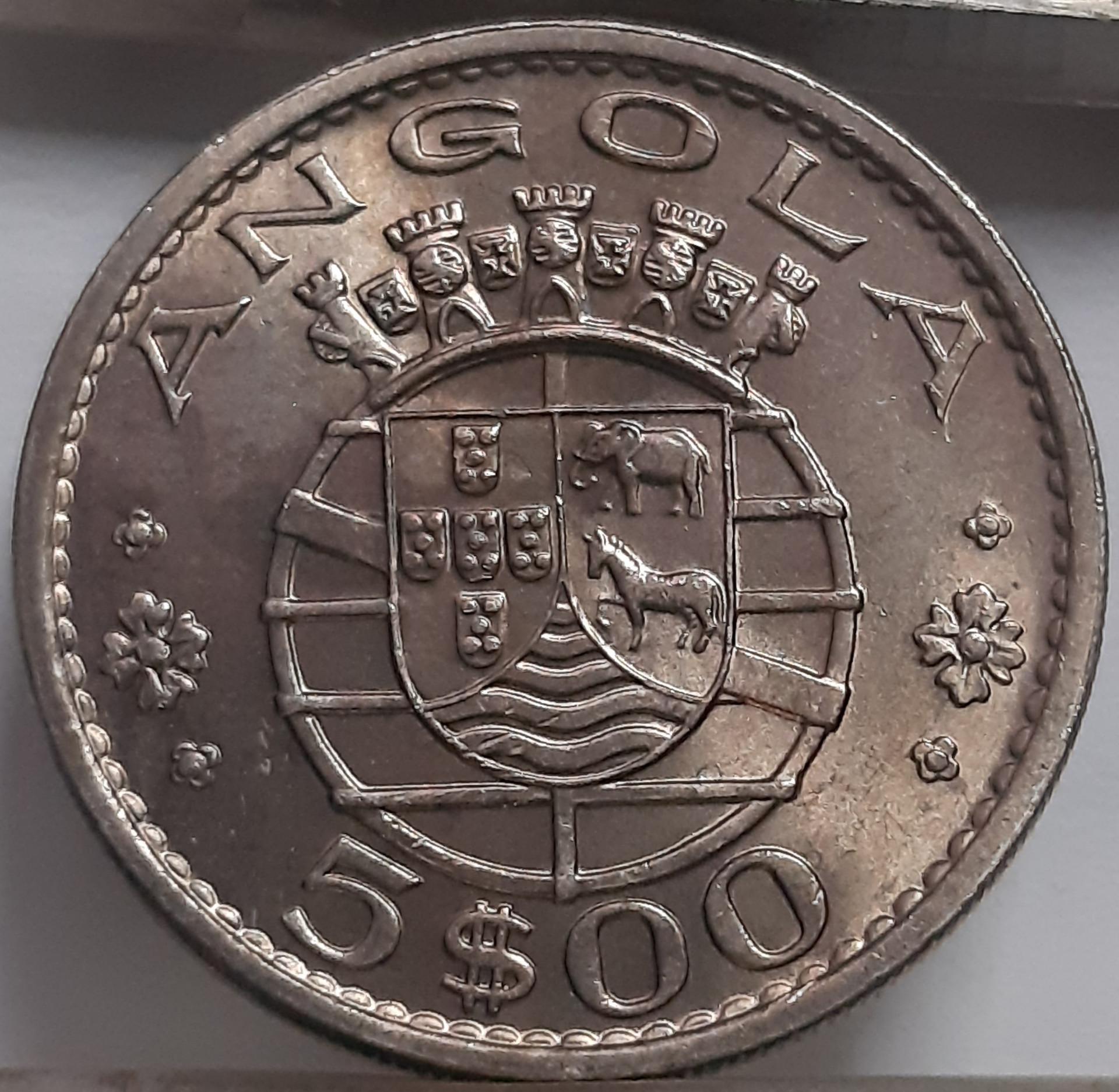 Angola 5 Eskudai 1972 UNC KM#81 (4888) 