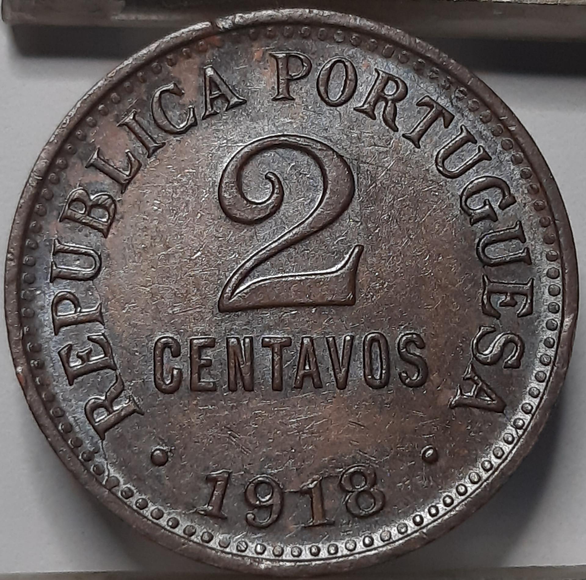 Portugalija 2 sentavai 1918 KM#568 (4899)