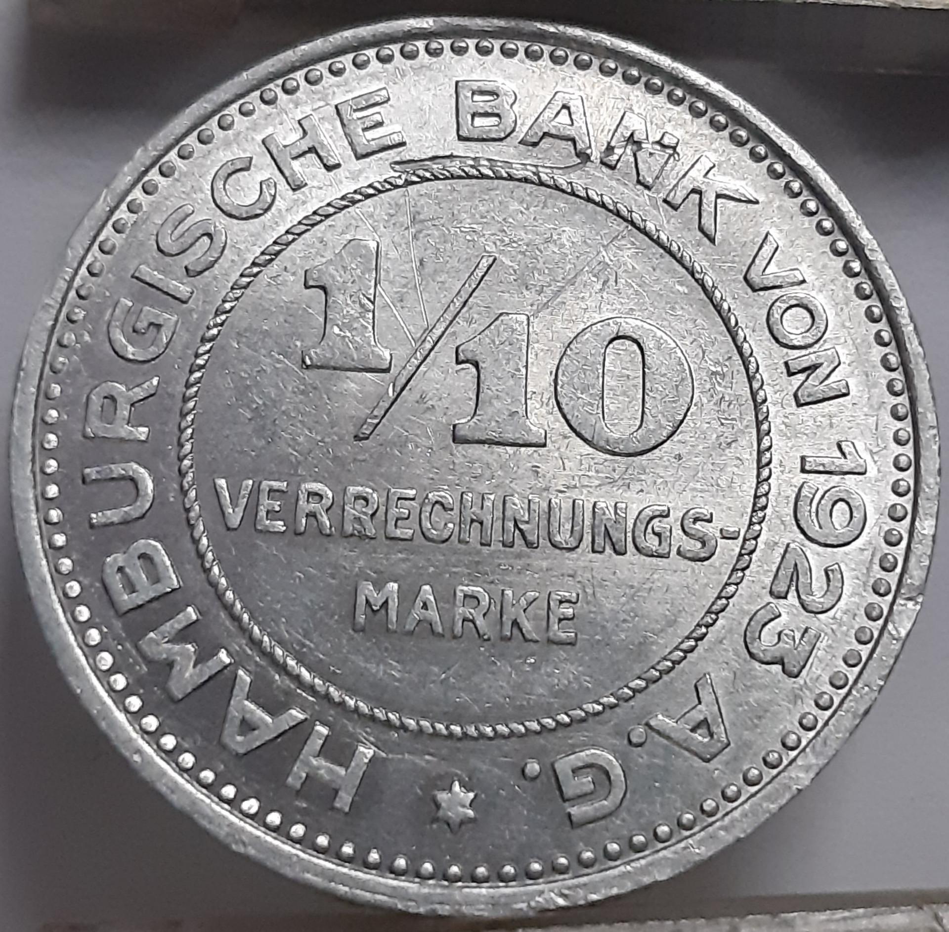 Vokietija 1/10 Verrechnungsmarkė 1923 N#65341 (4891) 