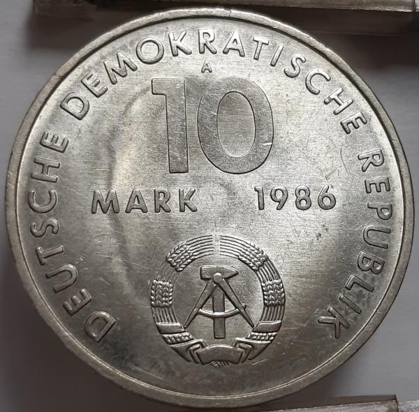 Vokietija - VDR 10 Markių 1986 Proginė KM# (4987)