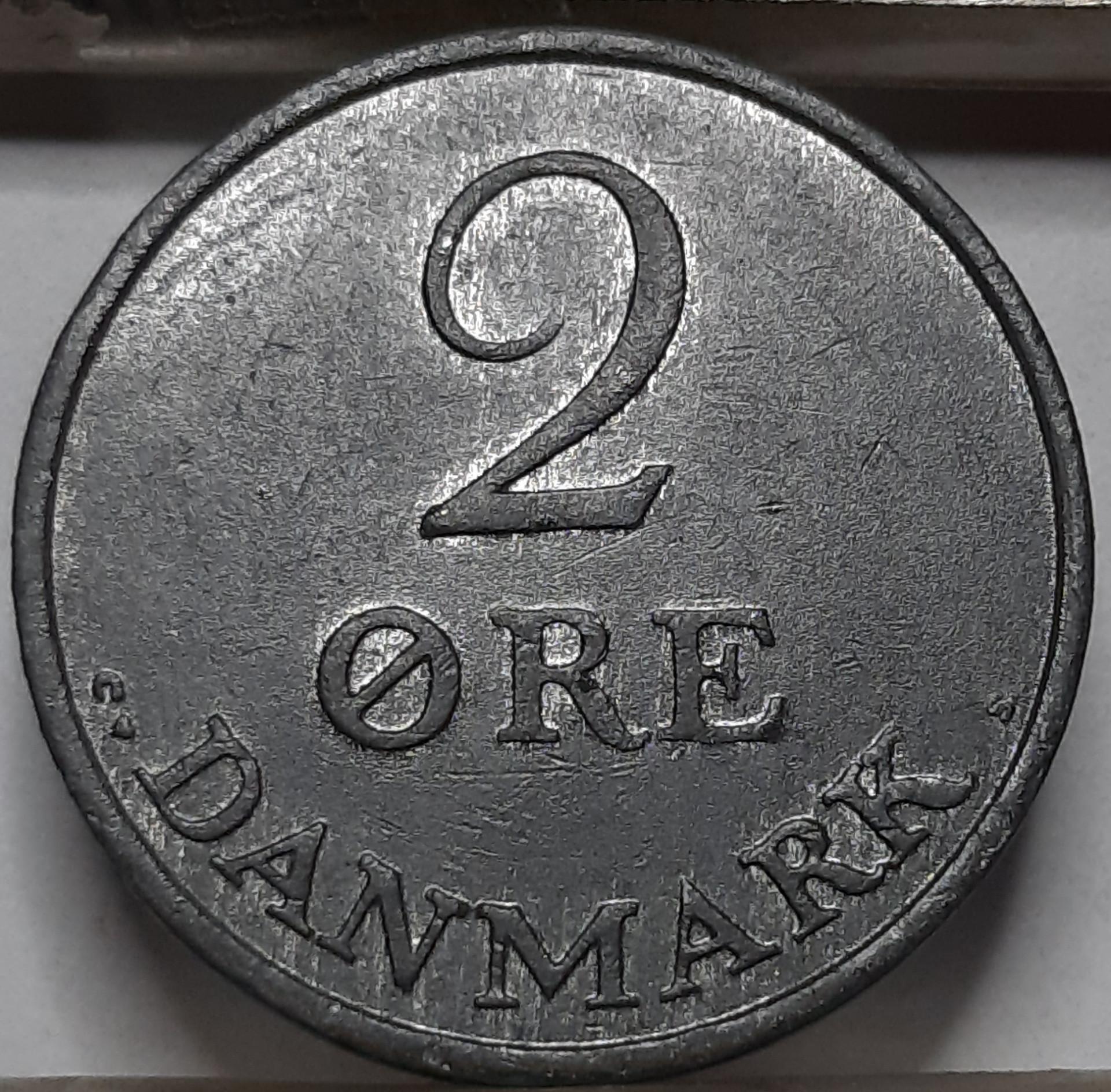 Danija 2 Erės 1967 KM#840 Cinkas (5023)