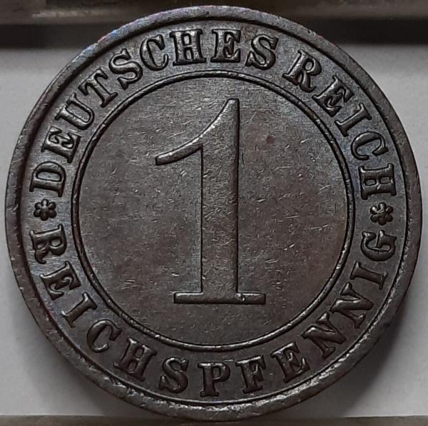 Vokietija 1 Reichspfenigas 1927 F KM#37 (4992) 