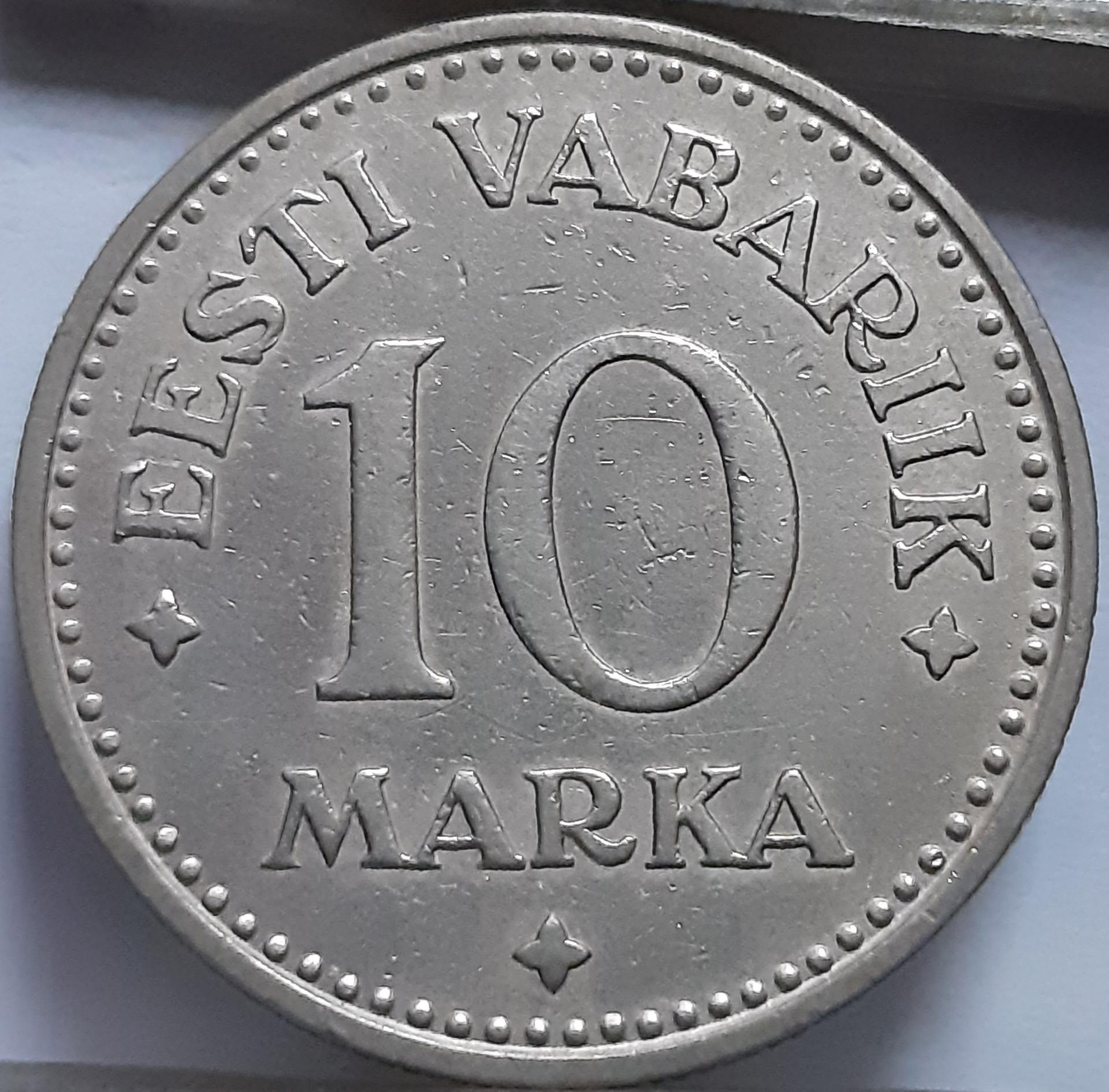 Estija 10 Markių 1925 KM#4 (5100) 