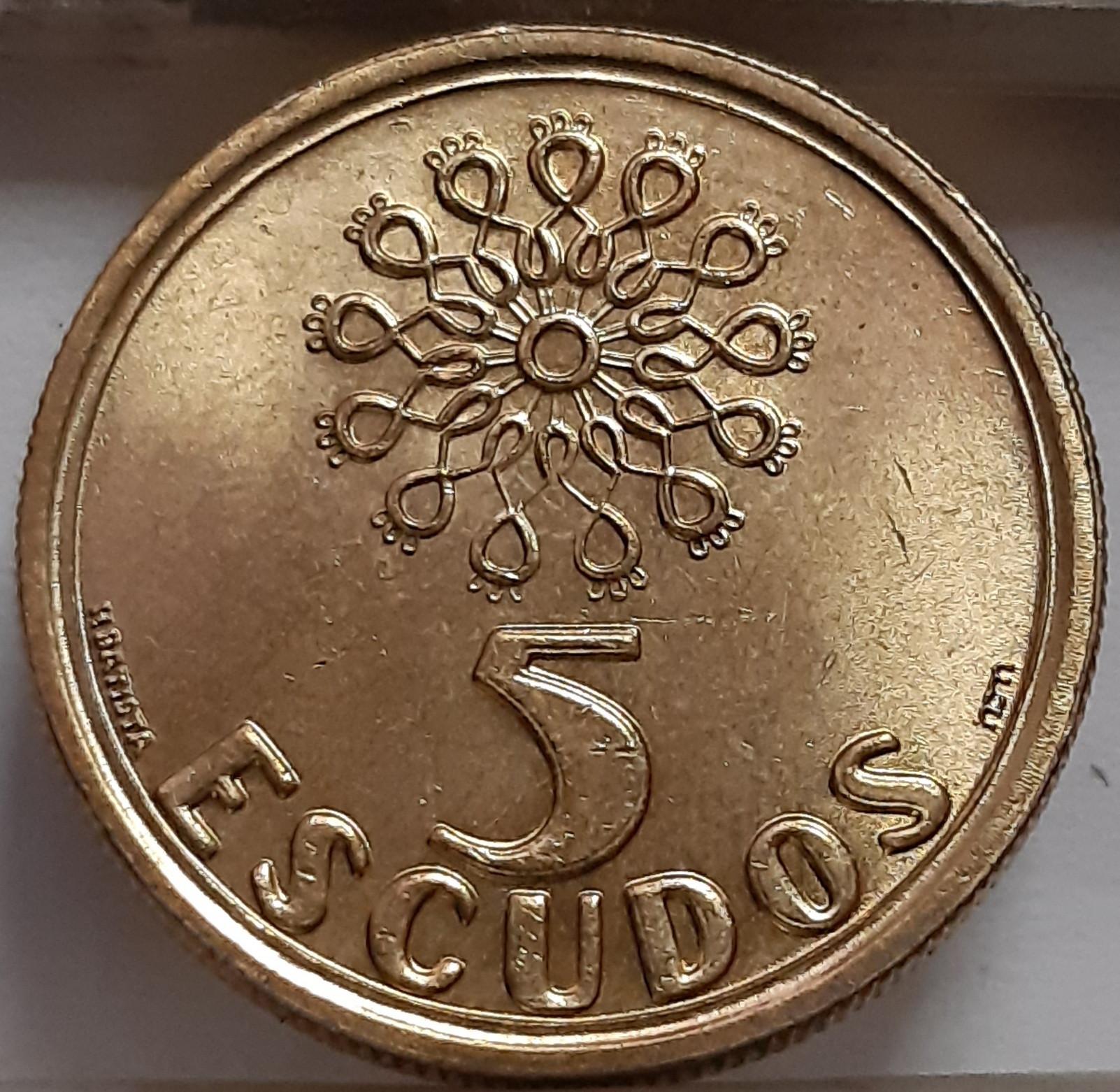 Portugalija 5 Eskudai 1995 KM#632 (5145) 