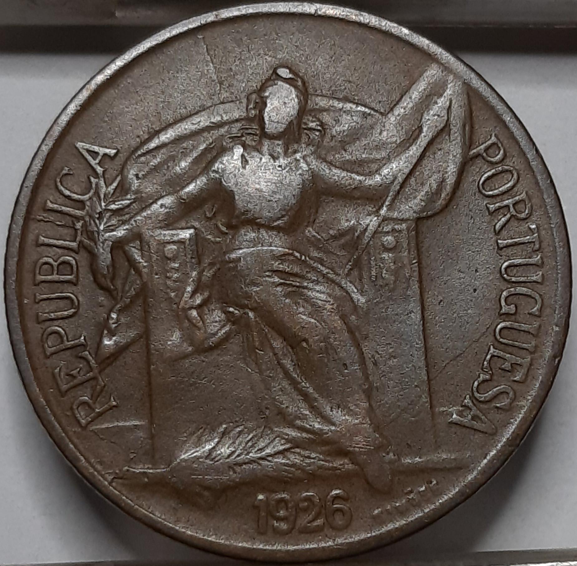 Portugalija 50 Sentavų 1926 KM#575 (5158) 