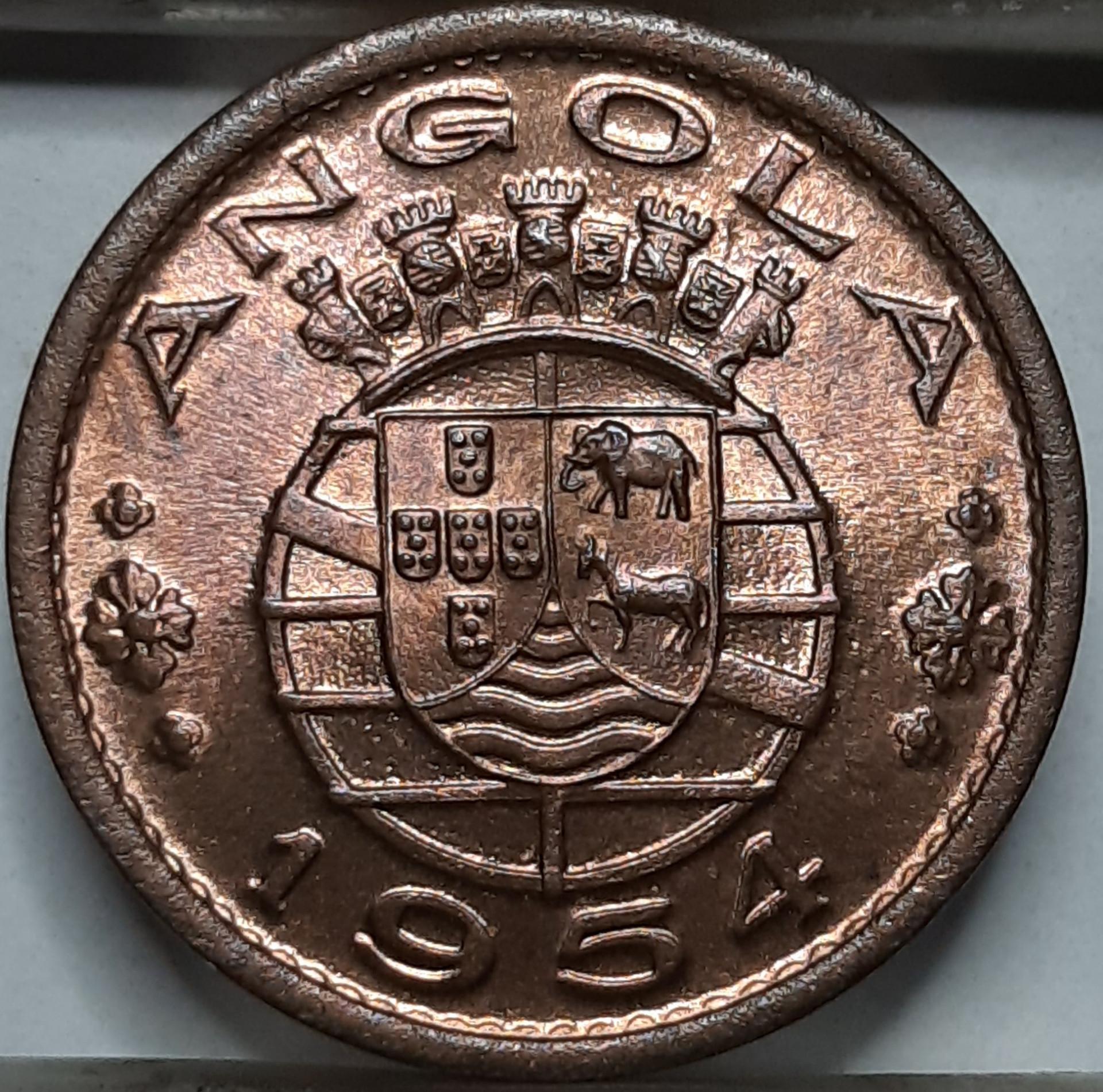 Angola 50 Sentavų 1954 KM#75 Bronza (5148)