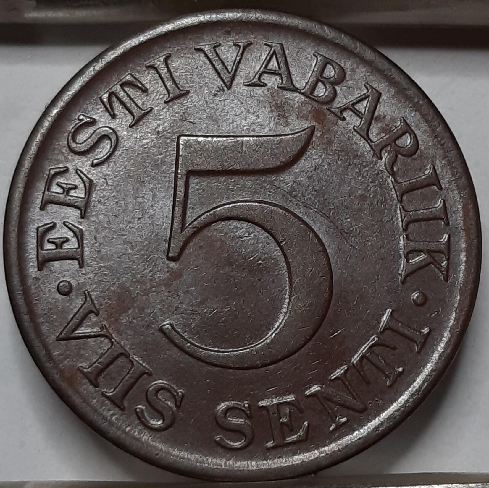 Estija 5 Sentai 1931 KM#11 Bronza (5217) 