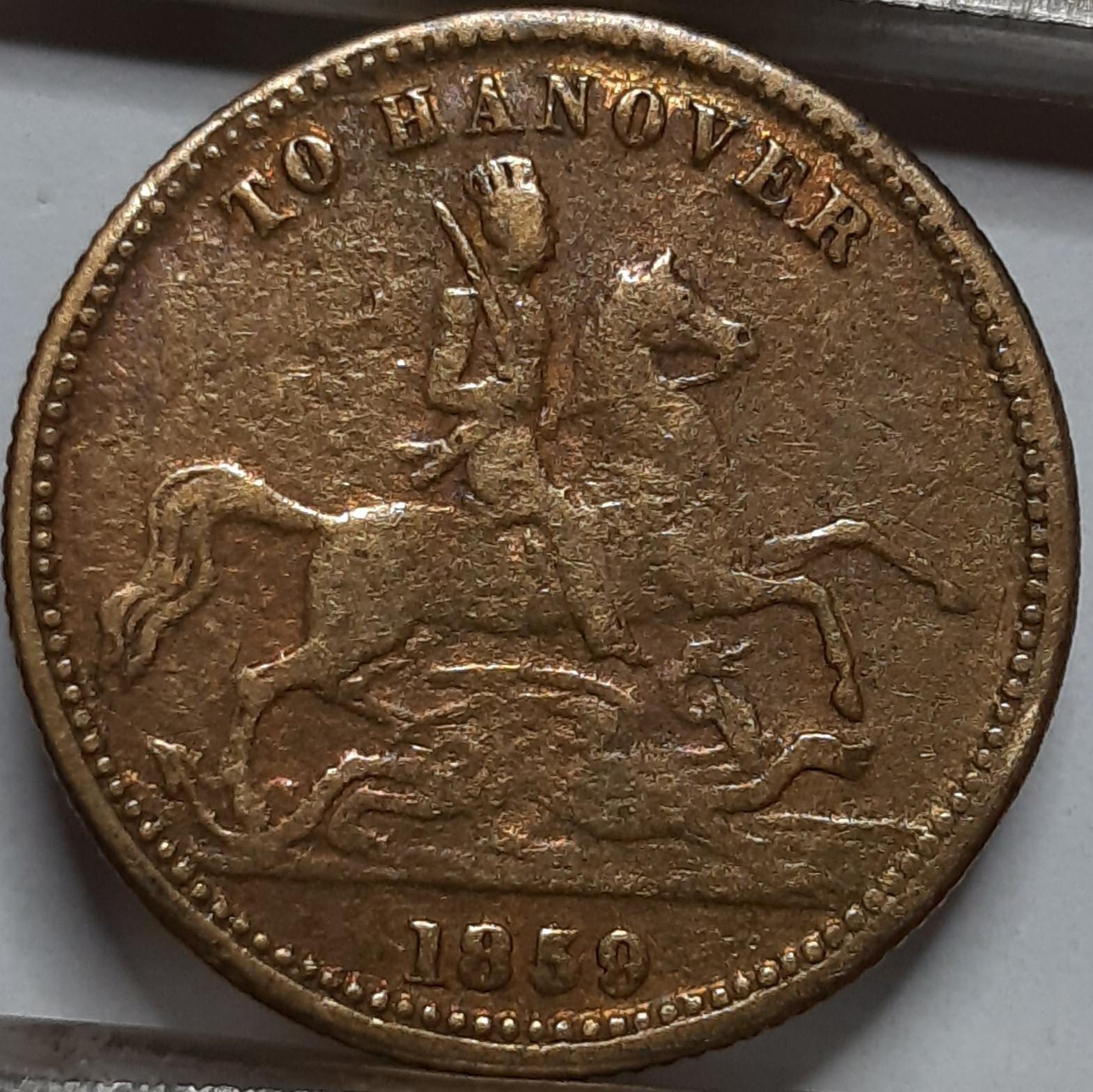 Jungtinė Karalystė tokenas 1859 N#25195 (5223) 