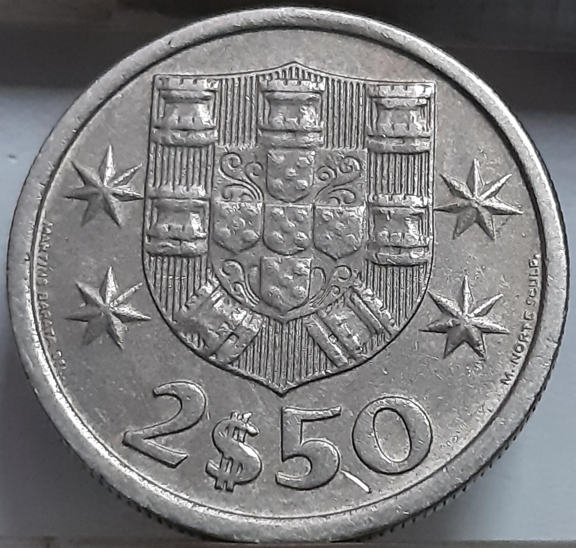 Portugalija 2,5 Eskudo 1965 KM#590 (5206) 