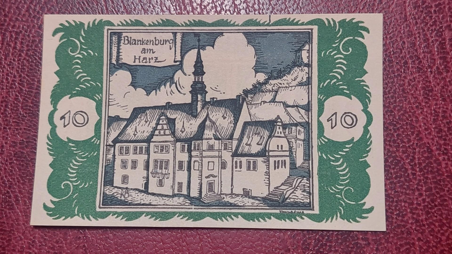 10 Pfennig 1921 Braunschweig Notgeld Vokietija