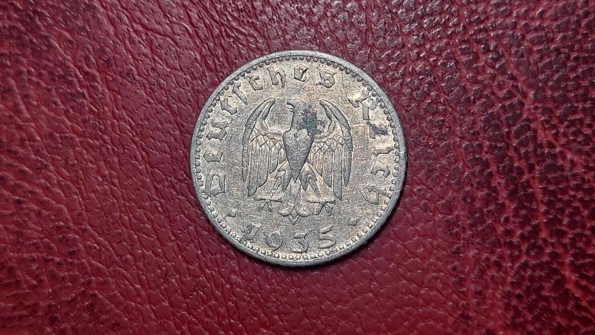 Trečiasis Reichas 50 reichspfenigų, 1935D KM# 87