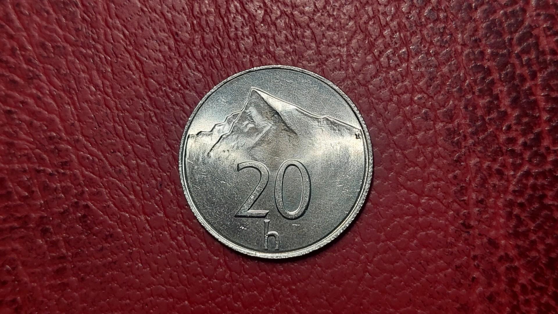 Slovakija 20 helerių, 2001 KM# 18